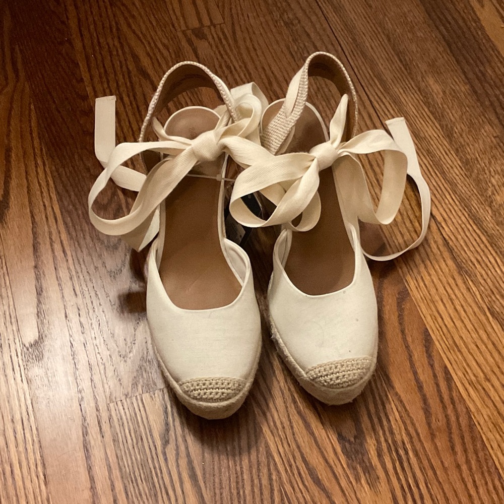 Cream Espadrille Wedges